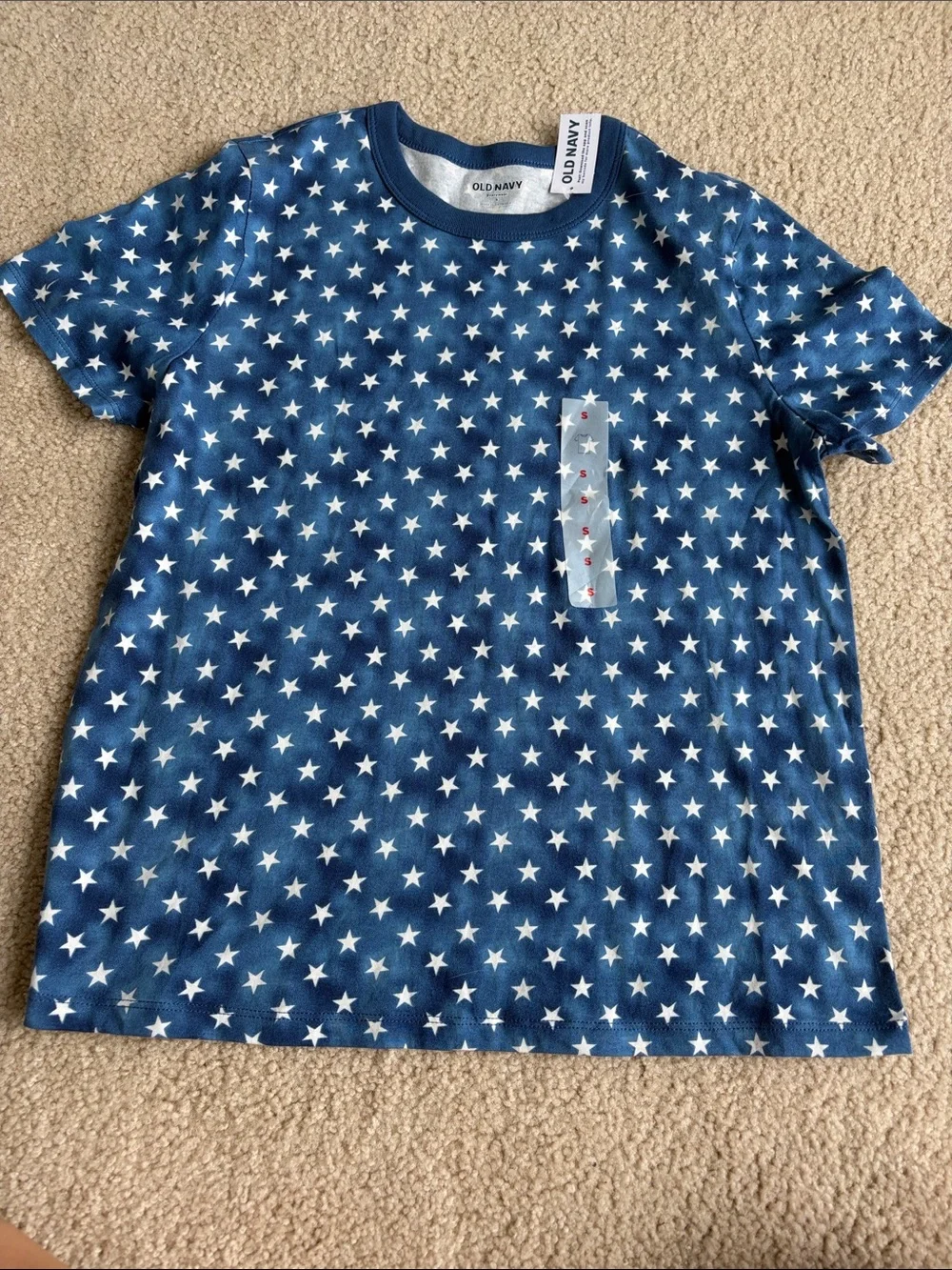Old Navy Navy Blue Star-Print Short Sleeve Tee